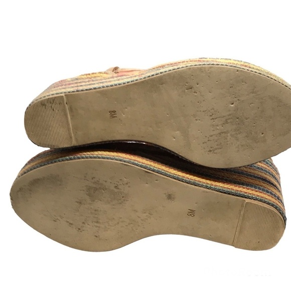 Jeffrey Campbell Womens Sz 8‎ Leather Espadrille Platform Wedge Shoe Ankle Strap - Picture 13 of 16